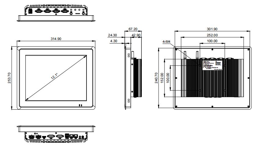 Capacitive Touch Screen Industrial Panel PC