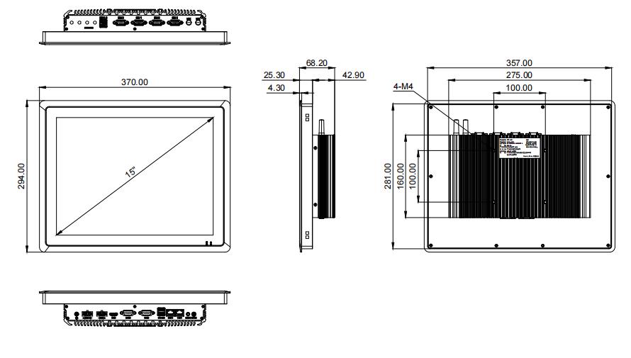 Capacitive Touch Screen Industrial Panel PC