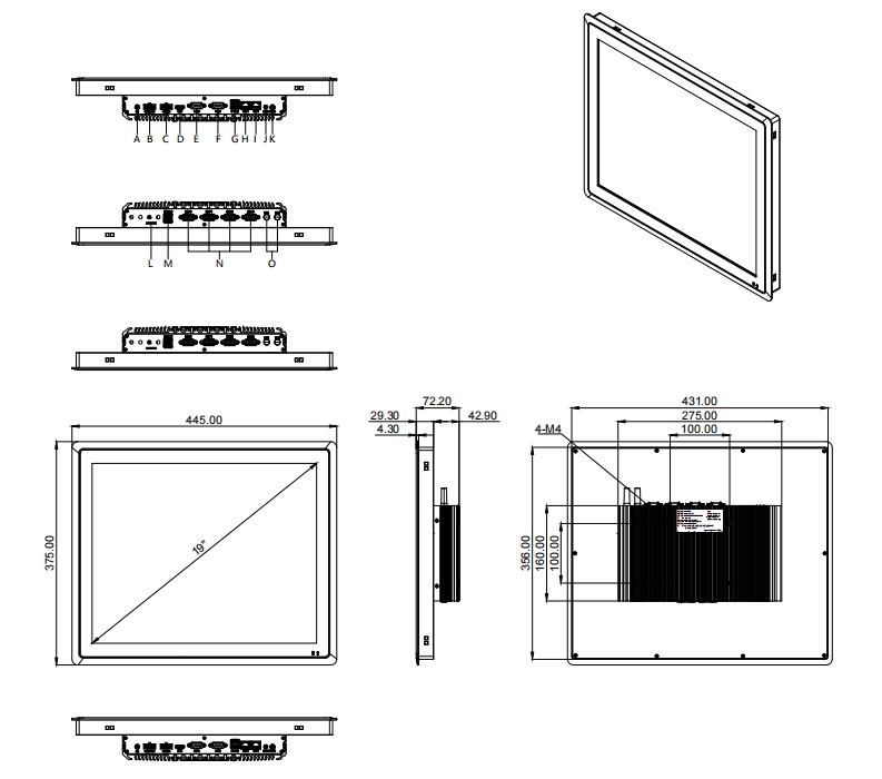 Capacitive Touch Screen Industrial Panel PC